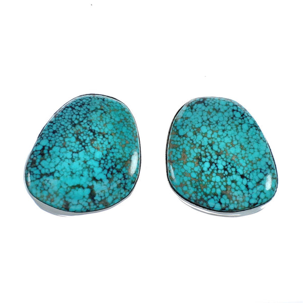 Native American Sterling Silver Turquoise Post Earrings AX129288